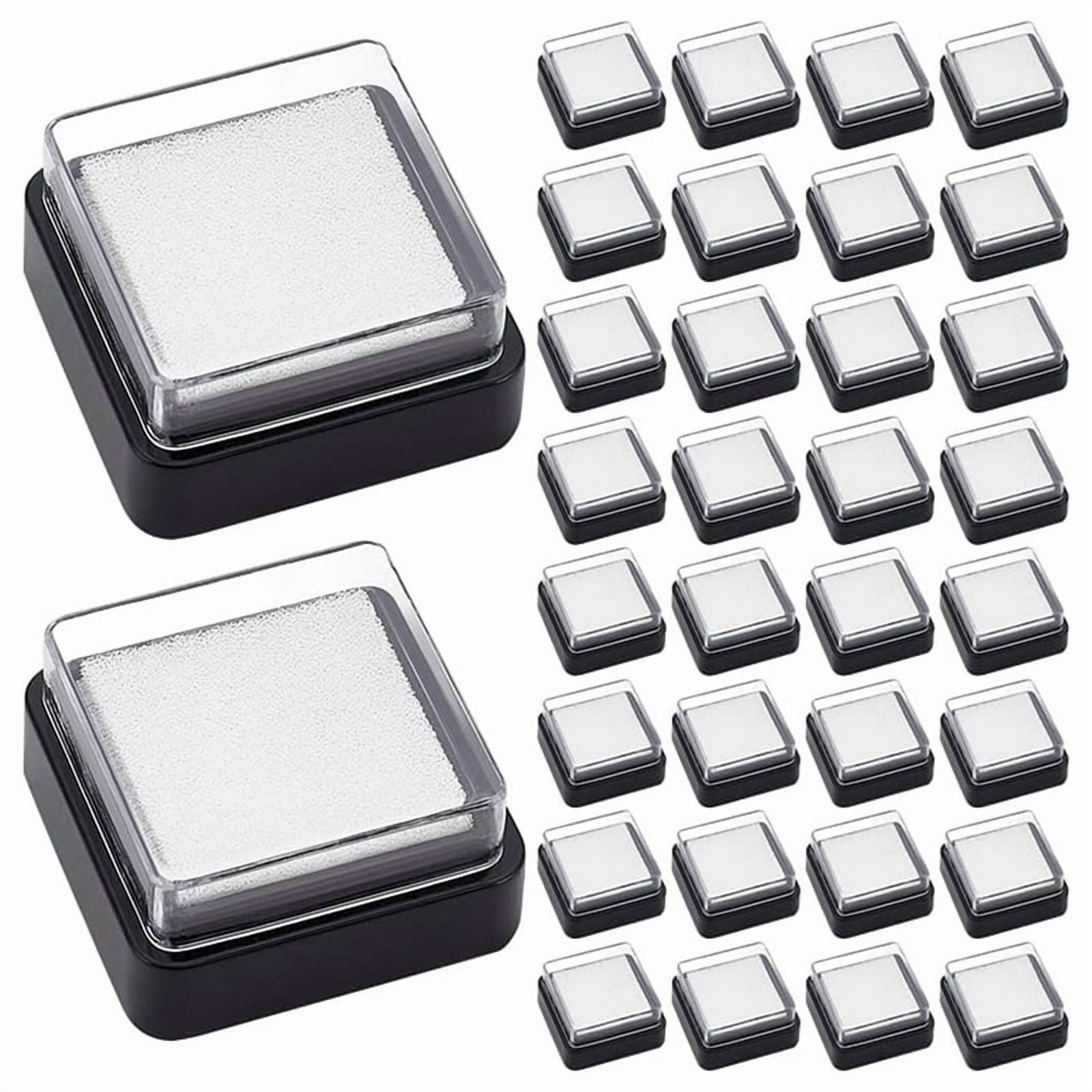 60PCS Empty Blank Ink Pad No Ink Mini Thumbprint Sponge Ink Stamp Pad ...
