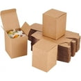 thumbnail image 1 of 60PCS Gift Boxes Brown Paper Boxes Party Favor Boxes 2.5 x 2.5 x 3 Inches with Lids for Gift Wrapping Wedding Party Favors, 1 of 9