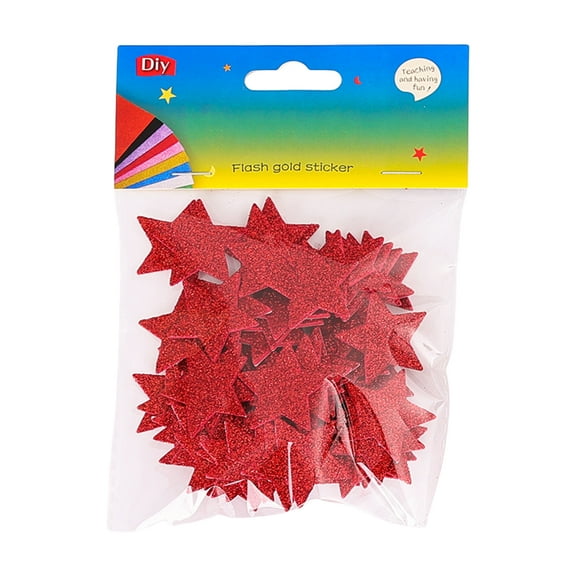 60PCS Glittering Sticker Foam Star Sticker Adhesive Star Sticker for Card Making Art Craft Kid Birthday Party Decoration