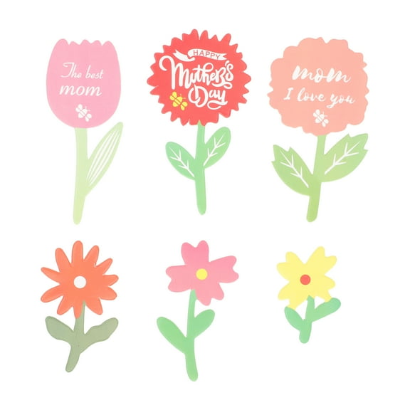 60PCS Mother's Day Cake Toppers Paper Flower Decorations for Cakes and Party Supplies, Perfect for Celebrations