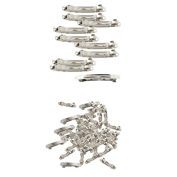 60PCS METAL FRENCH BARRETTE HAIR CLIPS FOR BOW CRAFT 8CM AND 4CM