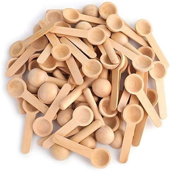 60PCS Mini Wooden Spoons Small Bath Salt Spoon Candy Spoon Baby Spoon for Spice Jars Seasoning Honey Coffee$$Home Decor, Kitchen, & Other