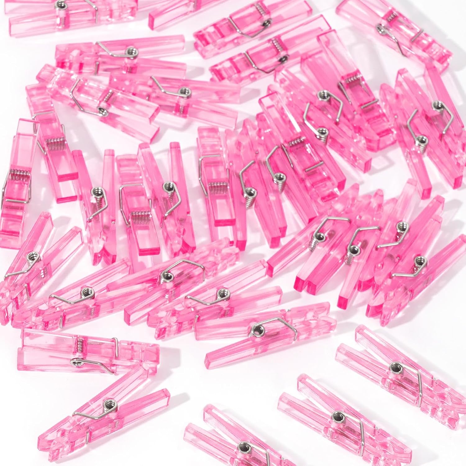 K&Company Glittered Pink Clothes Pins - 10 Pieces For Valentine's Day Crafts & Scrapbooking