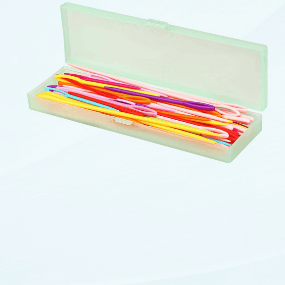 60PCS Plastic Sewing Needles, Large Eye Plastic Yarn Needles for Kids, 2.76/3.54/5.91 inch Plastic Needles for Yarn and Craft Plastic Embroidery Needle for DIY Sewing Handmade Crafts