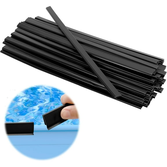 60PCS Pool Coping Strips for Overlap Above Ground Pool Liners, Pool Liner Lock Clips Replacement, Fits Up to 24ft Round, 12x24ft to 16x24ft Oval Pools