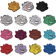 thumbnail image 1 of 60PCS Rose Flower Applique Patches 15 Colors Iron/Sew On Patches Embroidered Patches Flower Embroidered Applique Patches Embroidered DIY Patches for Clothing Jacket Backpack Hat Decor, 1 of 9