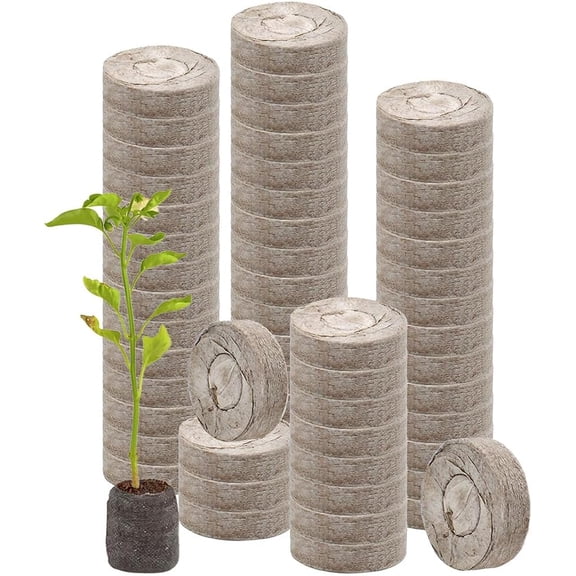 60PCS Seed Starter Pods, 30mm Coir Pellets, Compressed Coco Coir Fiber Potting, Coconut Coir Pellets Seed Starter For Planting Bonsai, Flower, Herbs, Vegetables
