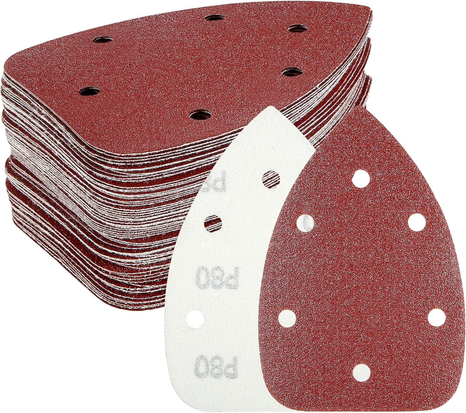Triangular Sander HYCHIKA, 60PCS Triangular Sander Sandpaper, 6 Grits, 3.92 inch Fit ...
