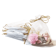 60pcs White Sheer Organza Bags, 4x6 inch Sheer Mesh Bags Drawstring Wedding Favor Jewelry Gift Bags for Party, Festival, Shower Pouch, Makeup