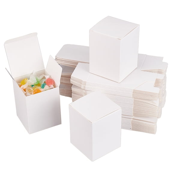 60PCS White Paper Boxes Party Favor Boxes 2.5x2.5x3 with Lids for Wedding Party Favors Mother's Day Festival Gift Wrapping
