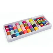 60 Pcs Multicolor Sewing Thread Set - 28 Pcs Under Thread & 32 Pcs Surface Thread for Hand & Sewing Machine - High-Quality Thread for Sewing Projects