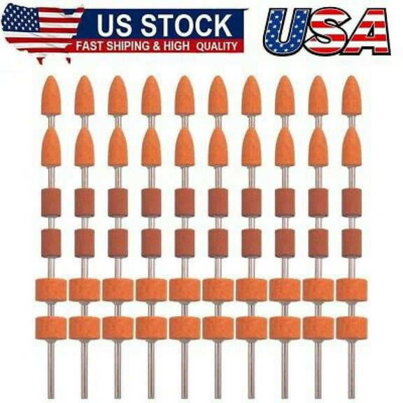 60Pack Grinding Stone Set 1/8"Shank,Sanding Drill Bit for Rotary Tool Flap Wheel