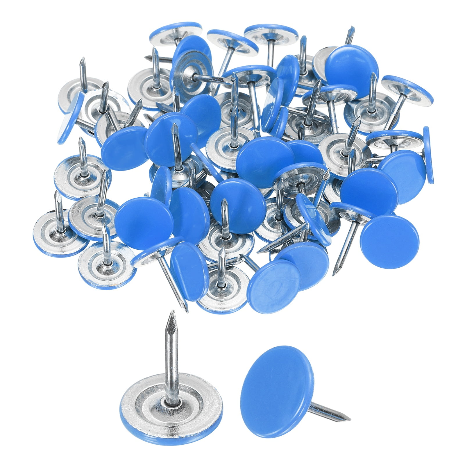 60Pack Upholstery Tacks, 11mmx13mm Flat Head Thumb Tack, Blue - Walmart.com