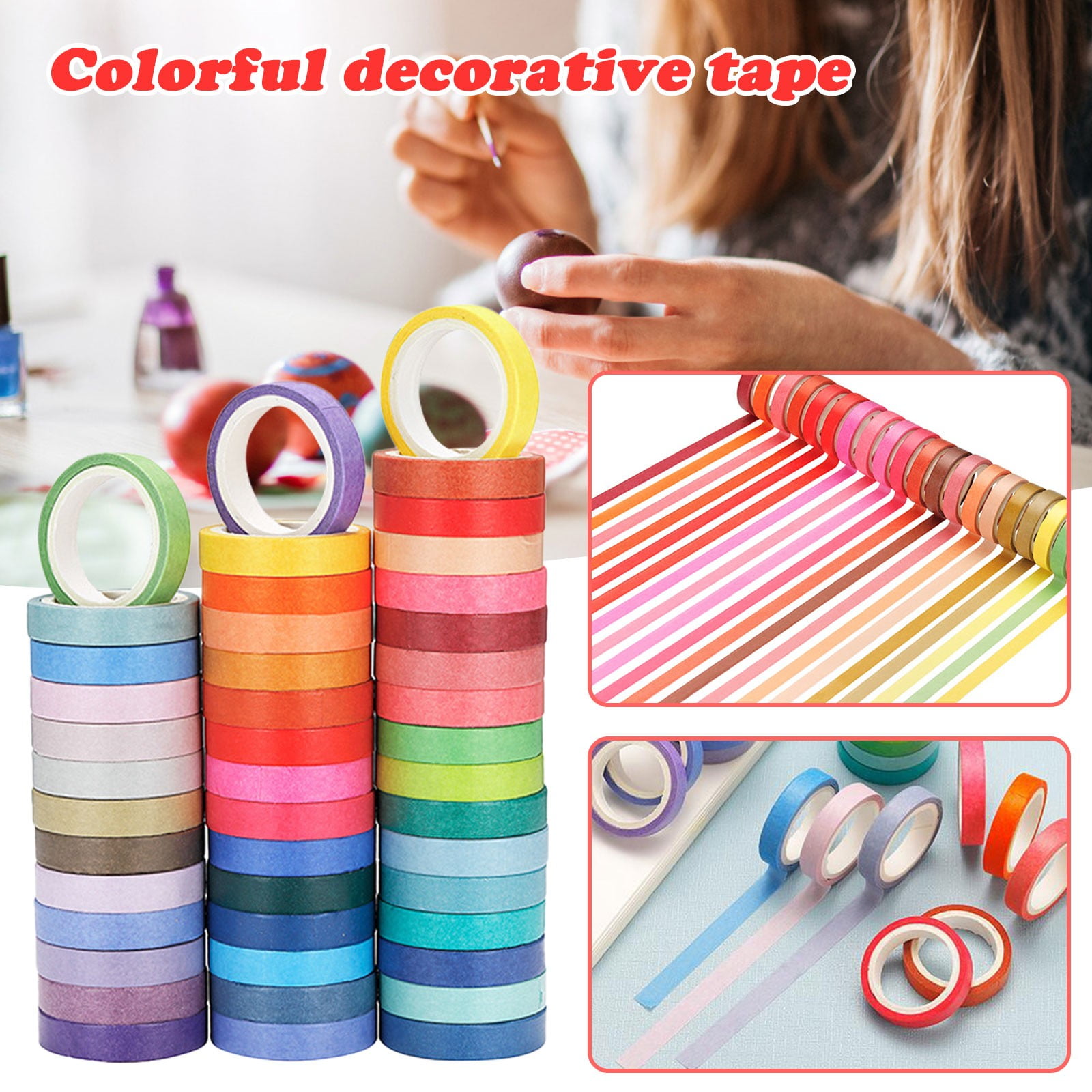 60Pc Rainbow Paper Tape 60X Rainbow Tape Color Multi Color Various 60pc-rainbow-paper-tape-60x-rainbow-tape-color-multi-color-various