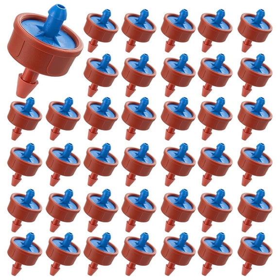 60Pcs 0.5 GPH Pressure Compensating Irrigation Spot Drippers Emitters Heads Parts for 1/4 Inch Watering Tubing Line