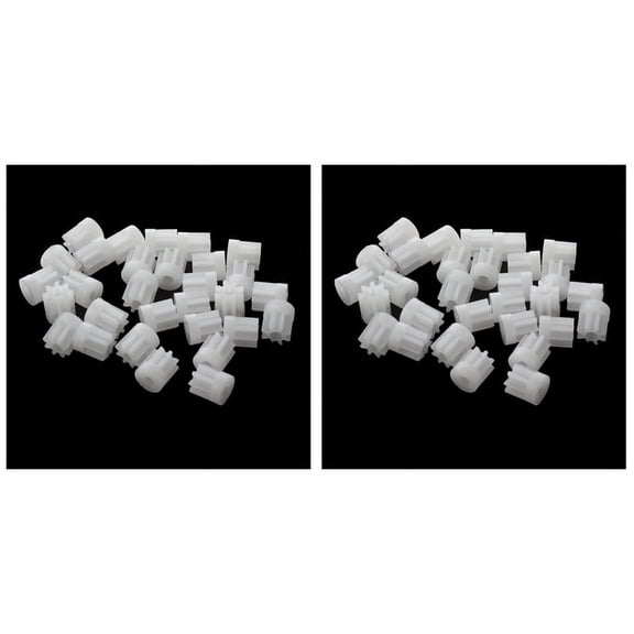 60Pcs 0.5 Modulus 8 Teeth Plastic Gear Cog for 2mm Toy Car Motor Shaft