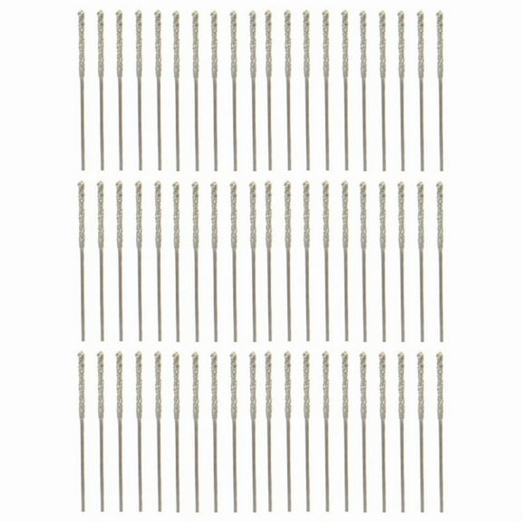 60Pcs 0.8mm Diamond Coated Tipped Tip Twist Drill Bit for Glass Jewelry Stone Tile