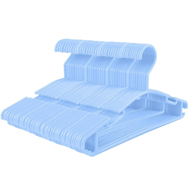 60Pcs10.2in baby hanger blue kid hanger baby hanger blue clothes