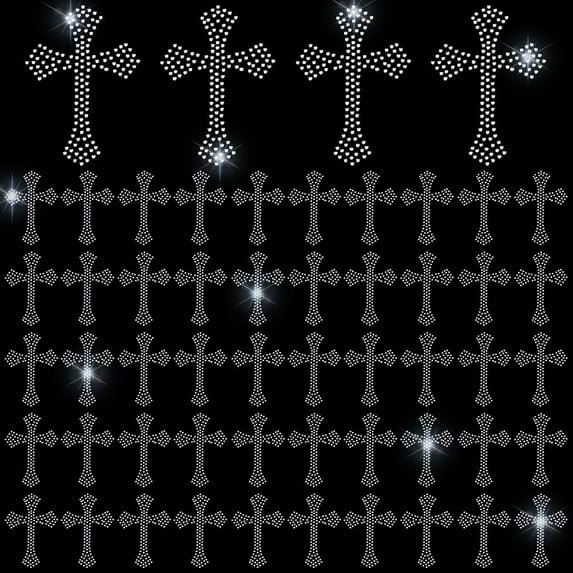 60Pcs 10 Sheets Iron on Rhinestone Patches Glitter Stickers Sparkling Bedazzled Rhinestone Transfer Patches
