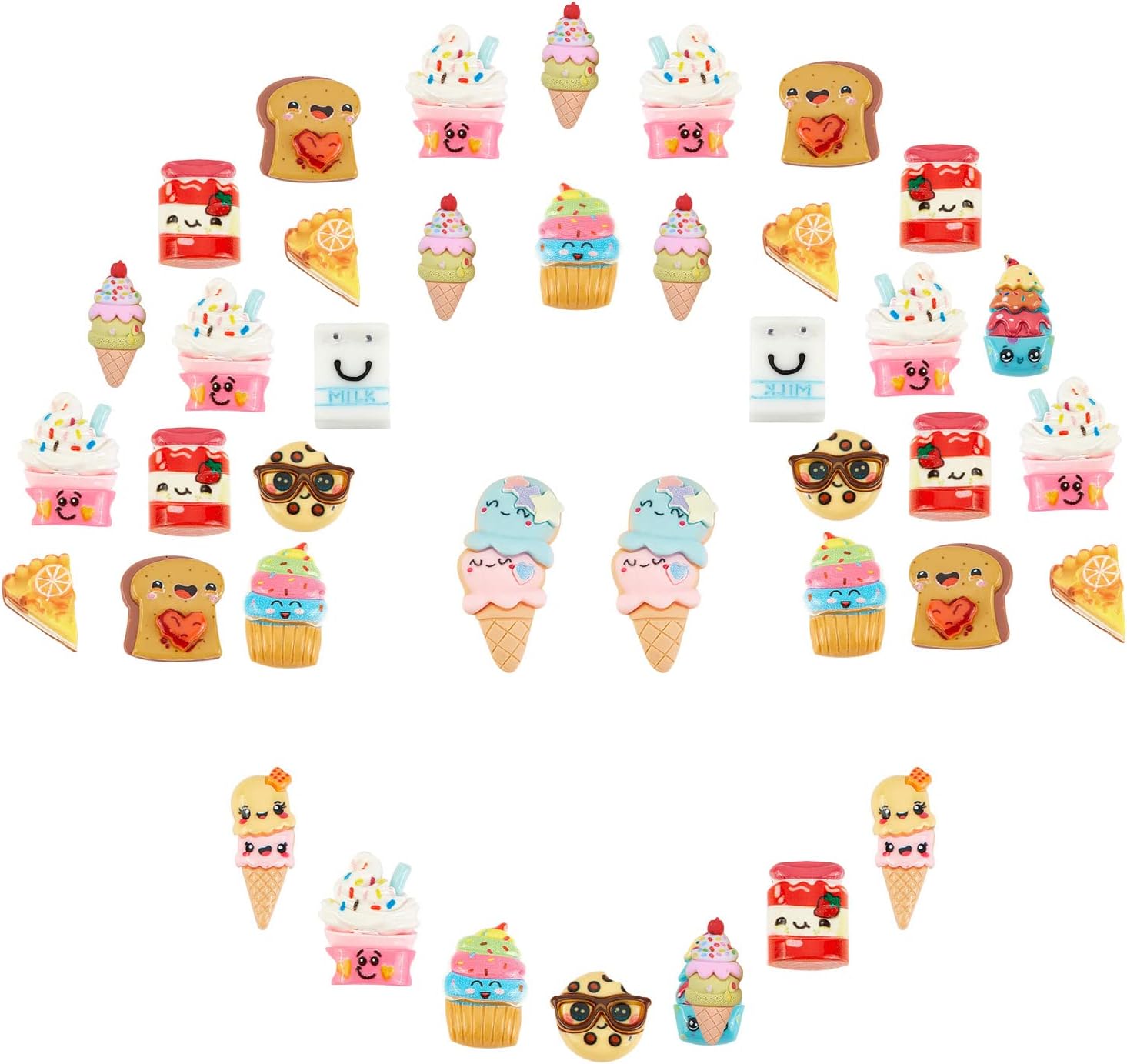 SUNNYCLUE 1 boîte de 24 pièces 3 styles de Breloques en Résine Fraises en Vrac, Petite Simulation de Fruits Porte-Bonheur, Breloques de Baies Rouges pour la Fabrication de Bijoux, Fournitures de Brelo