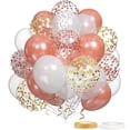 thumbnail image 1 of 60Pcs 12-Inch Latex Balloon Metallic Confetti Balloon Set Birthday Wedding Baby Gift Celebration Anniversary Decoration -Style 3;, 1 of 5