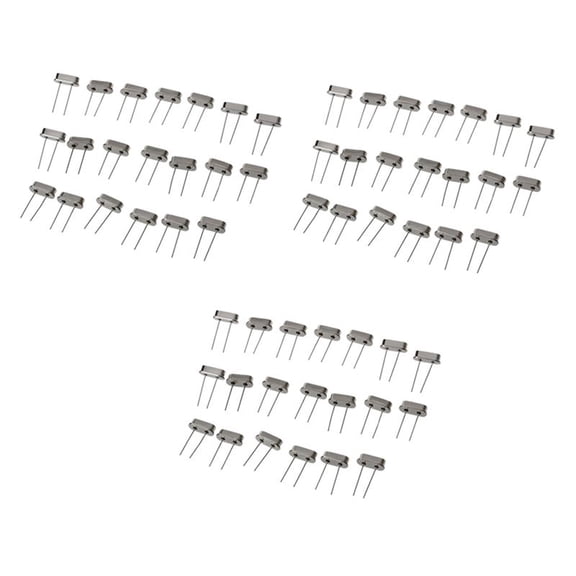 60Pcs 16MHz Crystal Oscillators HC49S -49S Quartz Low Profile Rc Pi for,60 x 16 MHz crystal oscillator HC-49S,Silver