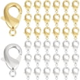 thumbnail image 1 of 60Pcs 2 Colors Trigger Lobster Claw Clasp 19x10mm Brass Large Lobster Claw Clasps Findings Bulk Silver Gold Polishing Jewelry Clips Connectors, 1 of 5