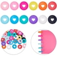 thumbnail image 1 of 60Pcs 28mm Book Binding Discs 12 Colors Plastic Round Transparent Binder Discs Mushroom Hole Discbound Expansion Discs Buckle Hoop Flexible Loose, 1 of 6