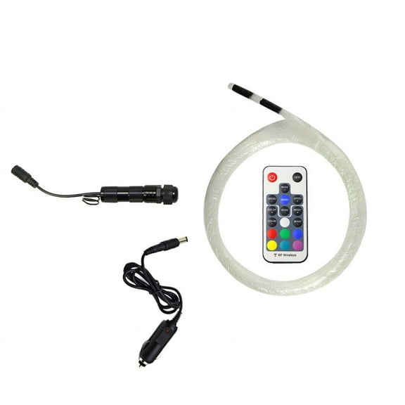 60Pcs 2M Fiber Optic Star Light Kit RGB Car Headliner Roof Ceiling LED Lamps 12V