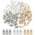 thumbnail image 1 of 60Pcs 3 Colors Stainless Steel Cord Ends Golden Jewelry Making Caps with 1.5mm Hole Loop Jewelry Connectors, 1 of 8