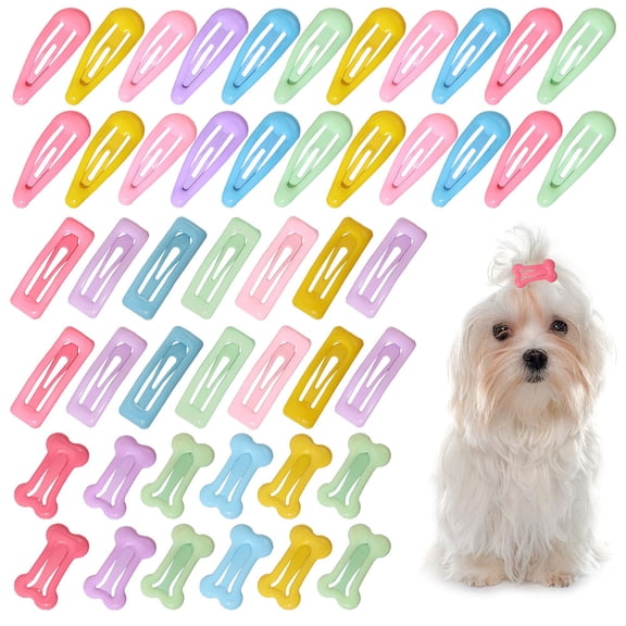 60Pcs 3 Shapes Alloy Snap Hair Clips Mixed Color 25~31x10.5~14x2.5~3.5mm 20pcs/shape