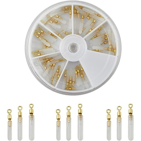 60Pcs 3 Sizes Clear Fishing Block Drift Rotation Floats Silicone Fishing Bobbers with Brass Findings Float Rotation Buoy Seat Tube Floats Adapters Accessories for Fishing