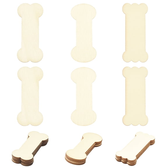 60Pcs 3 Styles Wood Embroidery Bobbins Flat Thread Spool Wooden Bone Shaped Floss Twine Cords Strings Reel Holder Organizer Storage Ribbons