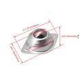 60Pcs 3CM Dia Carbon Steel 15A Ball Transfer Unit Ball Bearing