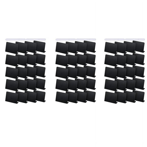 60Pcs 4 x 3 Inches Mini Chalkboard Table Tent Sign Buffet Tags Food Label for Party Tabletop Signs
