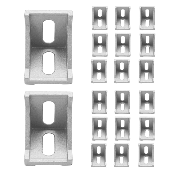 60Pcs 4040 Aluminum Corner Brackets Corner Fitting Angle 40 x 35 Connector Fastener for 4040 Industrial Aluminum Profile