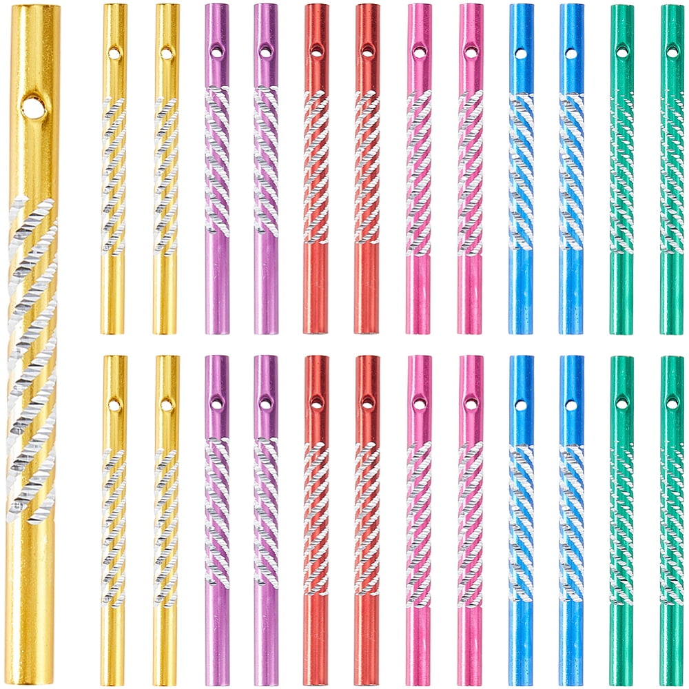 60Pcs 6 Colors Aluminum Round Tube Big Pendants Wind Chime Making ...