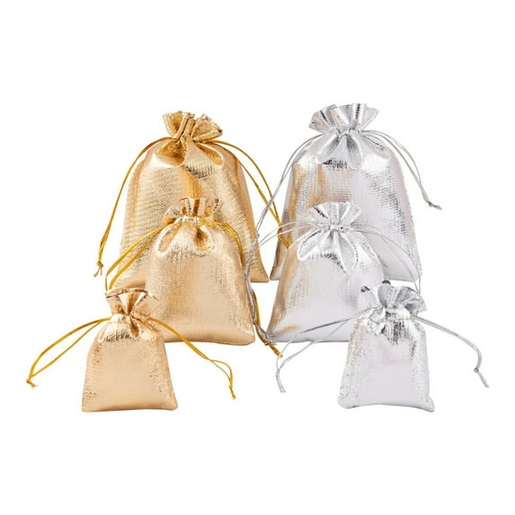 60Pcs 6 Style Organza Bags Organza Pouches for Potpourri Rectangle Mixed Color 7~12x5~9cm 10pcs/style