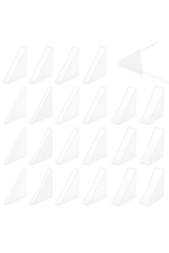 60Pcs 6 Styles PP Triangle Corner Protector Guards Cover Cushion for Ceramic Glass Metal Sheet Transportation Protection WhiteSmoke 35x35x5-13mm