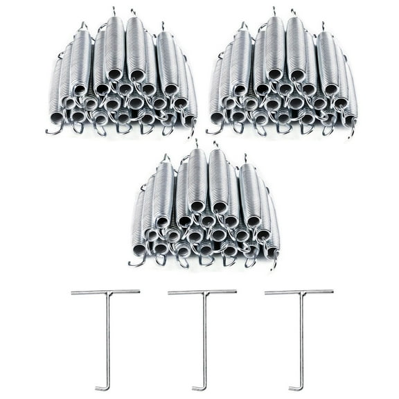 60Pcs 7" Trampoline Springs Heavy Duty Galvanized Steel Replacement Spring Kit