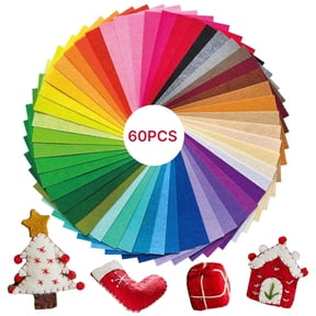 60 Pcs 8x12 Inches Felt Sheets for Crafts, Assorted Colors Nonwoven Felt Fabric Sheets for DIY Sewing Precut Fabric Squares, Patchwork, School Projects, Decorations
