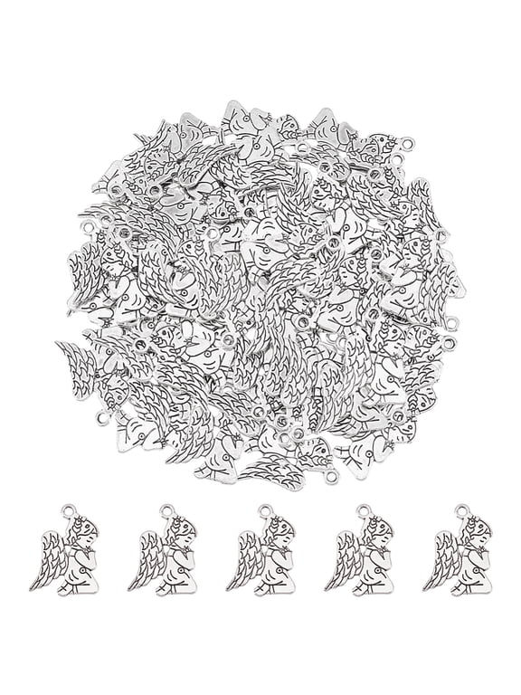 60Pcs Angel Charms Style Alloy Pendants Praying Angel Pendants Jewelry Making Charms Metal Charm for Christmas Earrings Necklace Bracelet Supplies