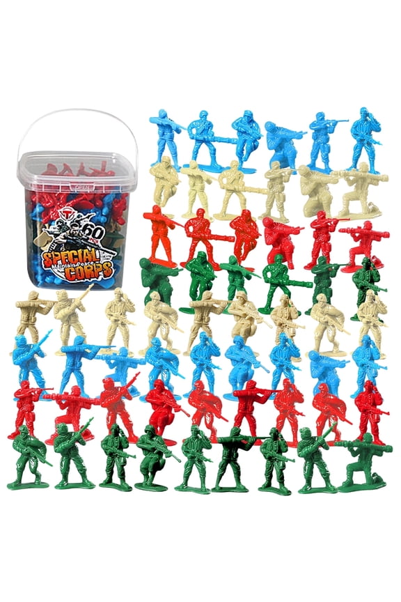 60 Pcs Army Men Toy, Toy Soldiers Action Figures for Boys, Military Toys for Boys 3-6 Years