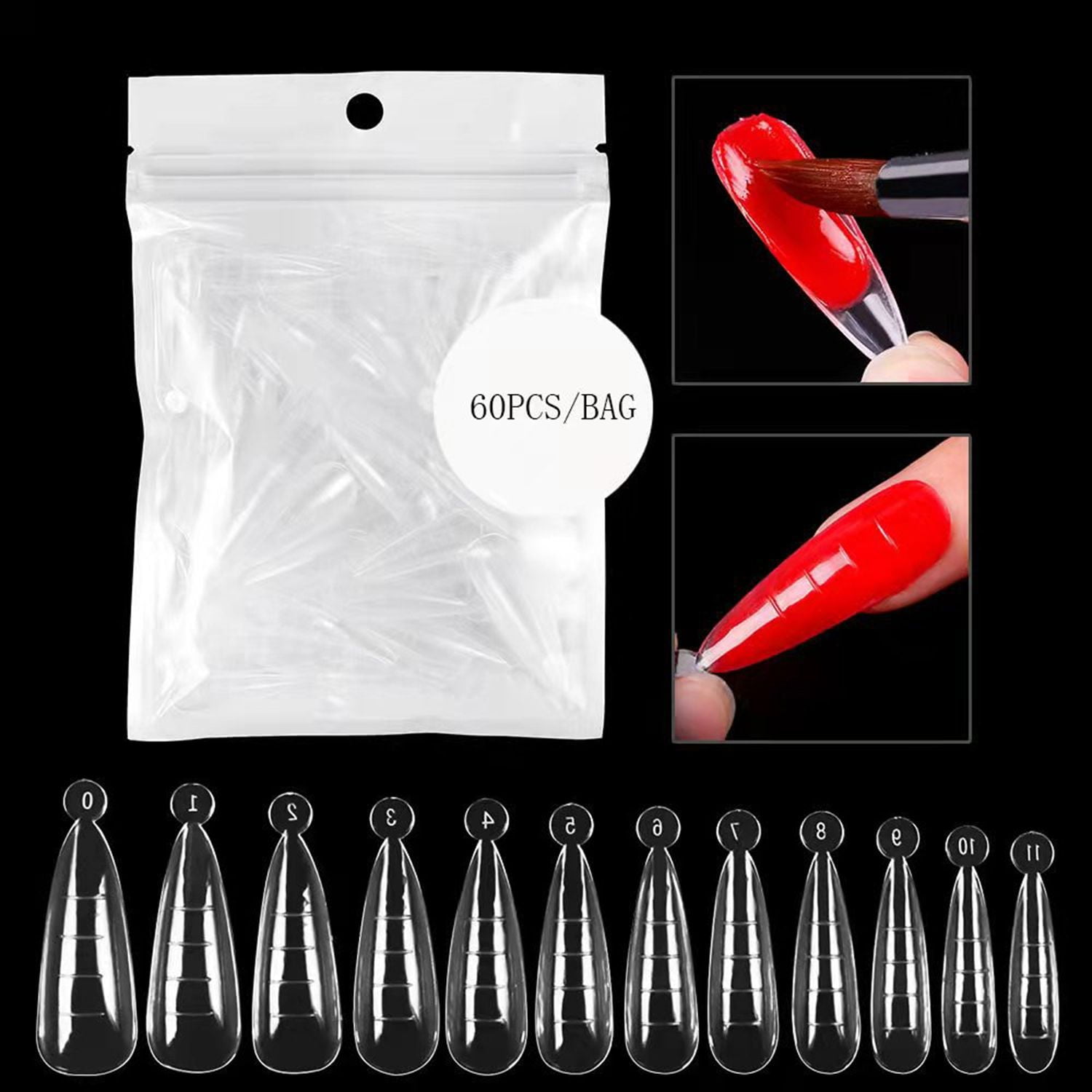 60Pcs/Bag 4 Types Professional For Building UV Acrylic Gel
