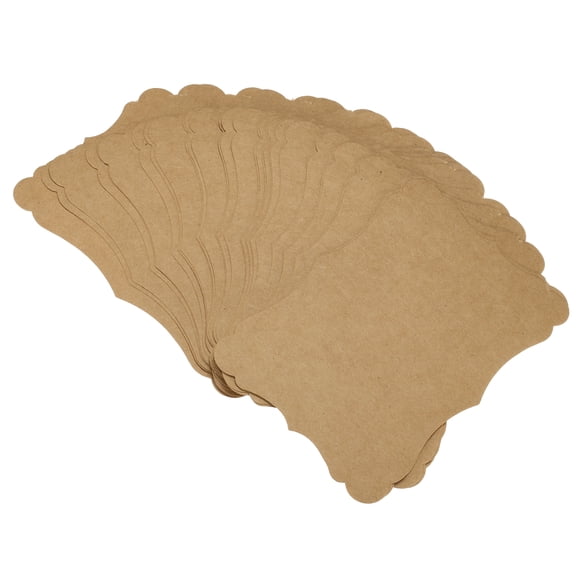 60Pcs Blank Kraft Cards Cardstock, 2x3 Inch Thick Colored Cardstock Paper Brown Index Cards for DIY Gift Greeting Cards Menus Wedding Invitations