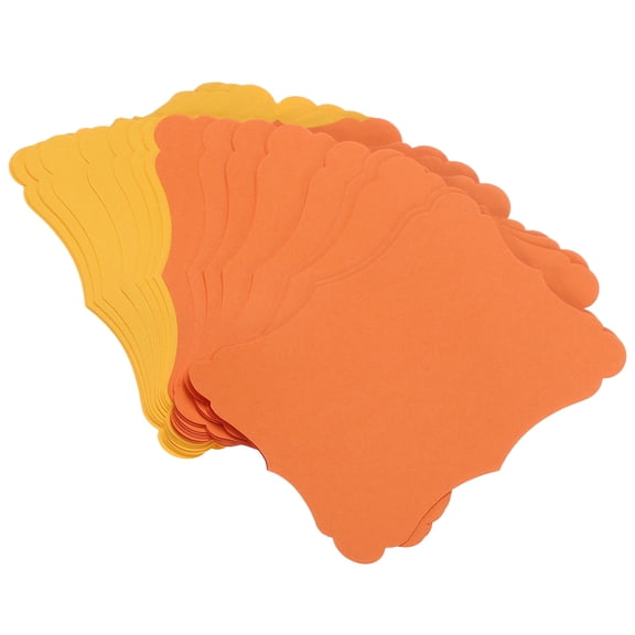 60Pcs Blank Kraft Cards Cardstock, 5x7 Inch Thick Colored Cardstock Paper Orange Golden Index Cards for DIY Gift Greeting Cards Menus Wedding Invitations