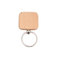thumbnail image 1 of 60Pcs Blank Square Wooden Keychain DIY Key Tag Giftk9352, 1 of 7