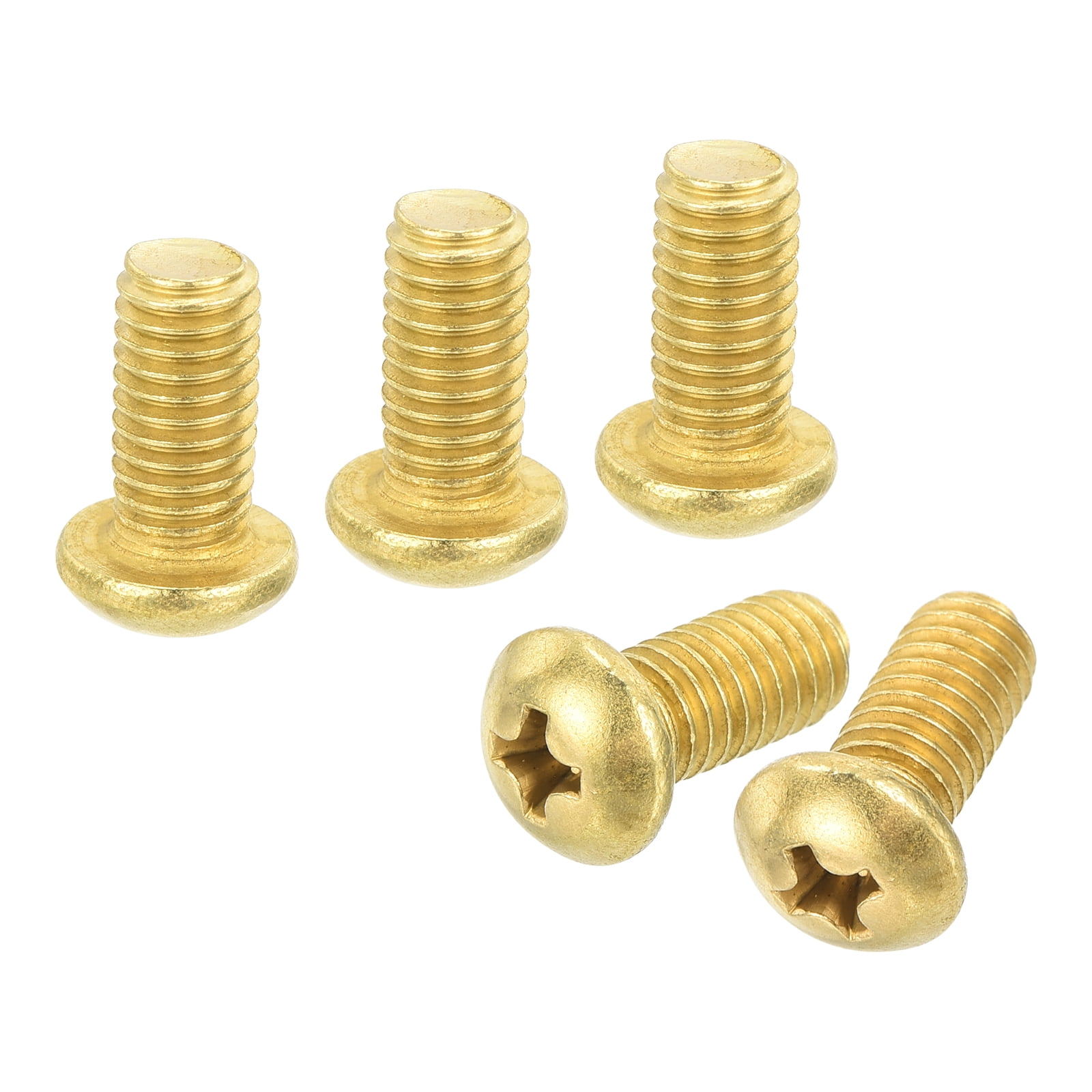 Panhead Fasteners 60Pcs Brass Machine Screws, M5x10mm Phillips Pan Head Fastener ...