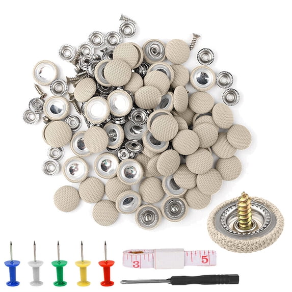 60Pcs Car Roof Buckles Rust-Resistant Rivets Cloth Interior Decoration for Truck/Car/Van Fixing Repair