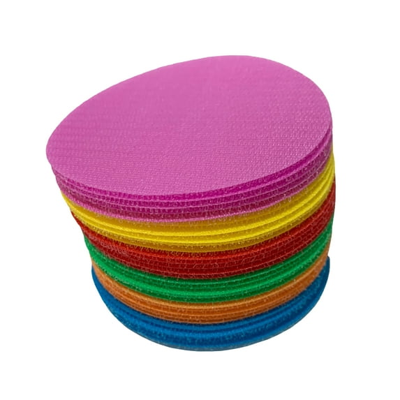 60Pcs Carpet Spots Dot Marker - Circle Carpet Spot Markers 4 Inches Non-Skid Hook and Loop for Classroom Floor Spot Markers